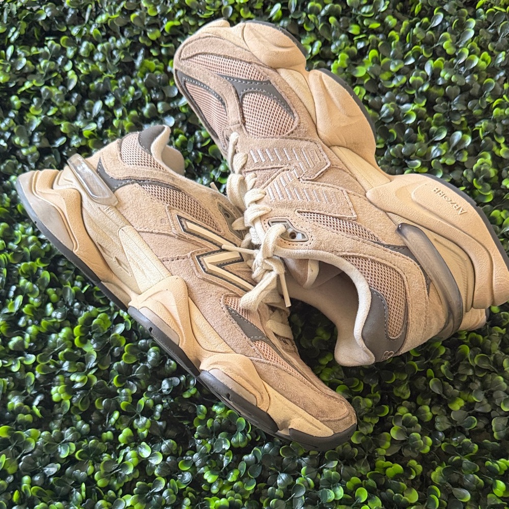 New Balance Neutral Beige/Taupe Suede Mesh Sneakers